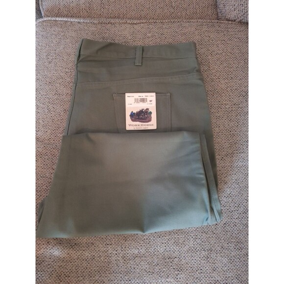 WorkHorse by Executive Apparel Mens Work‎ Pants Size 46L Light Green New - Picture 1 of 8